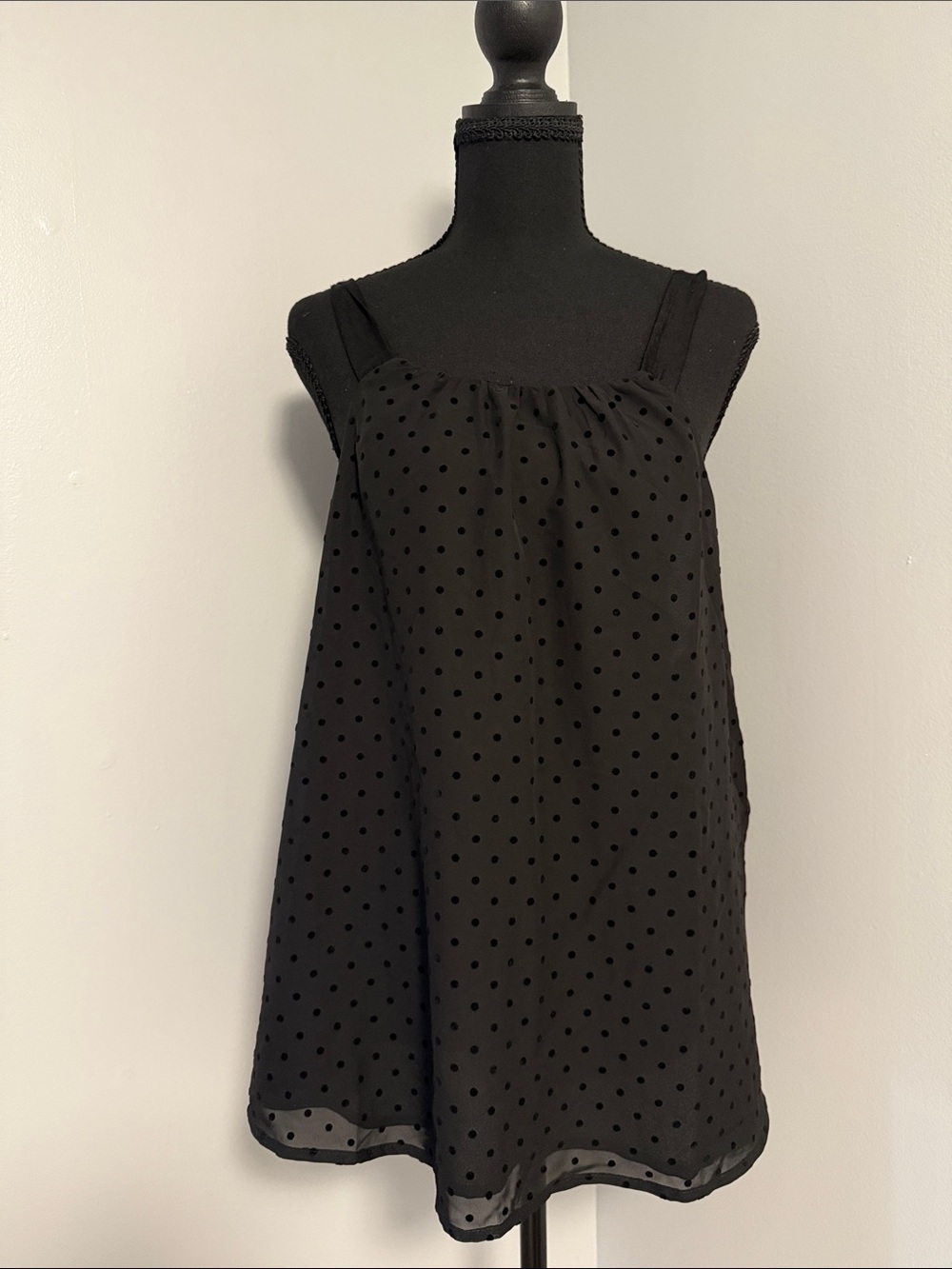 Papermoon Black Polka Dot Sleeveless Tank